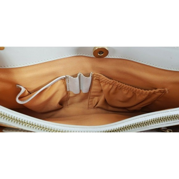 Maxx New York Black + White PVC and Leather Handbag with Gold Studs - Picture 7 of 12